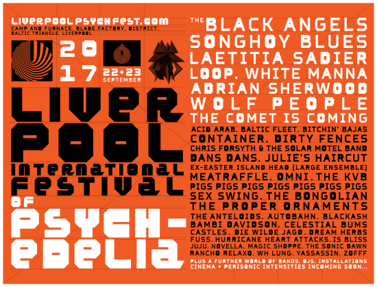 Liverpool International Festival of Psychedlia line-up poster