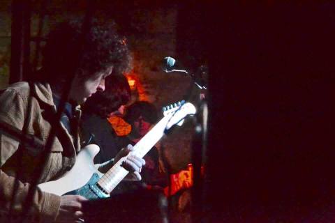 Looking down the line as The Holograms entertained on the Bank Holiday Monday.